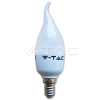 LED lámpa égő, E14 foglalat, gyertya láng forma, 4 watt, meleg fehér