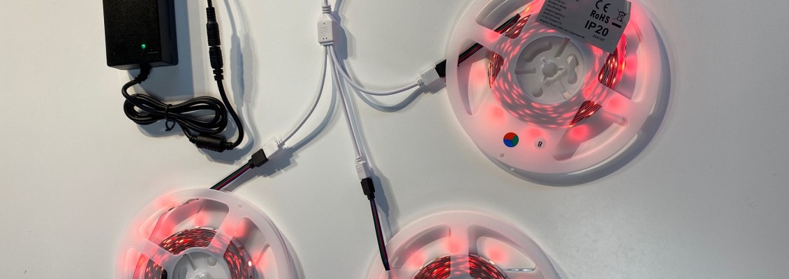 RGB LED szalag szett bekötése