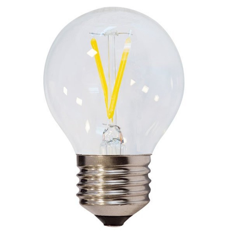 LED lámpa, égő, E27 foglalat, G45 körte forma,filament 2 watt, 300°,  meleg fehér - Optonica