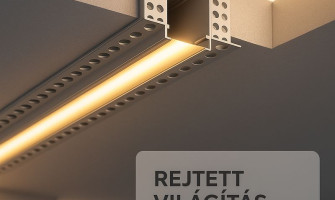 Gipszkarton LED szalag profil – Rejtett világítás elegánsan