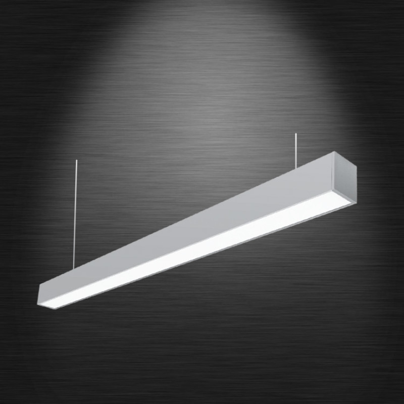 Sonata LED lineáris hasáb lámpatest függesztékkel 40W 4000K 4300lm 120cm Ezüst