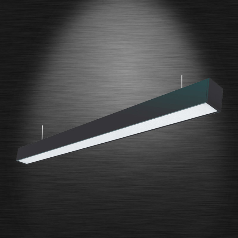 Sonata LED lineáris hasáb lámpatest függesztékkel 40W 4000K 4300lm 120cm Fekete 