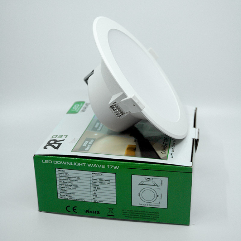 2RLED WAVE R205 3 WHITE mélysugárzó LED lámpa 25W 2500lm IP44 244mm