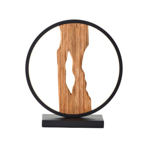 CHAUMONT Asztali lámpa, LED 7,5W/850lm/3000K, fekete fém/ fa brilliant lámpa