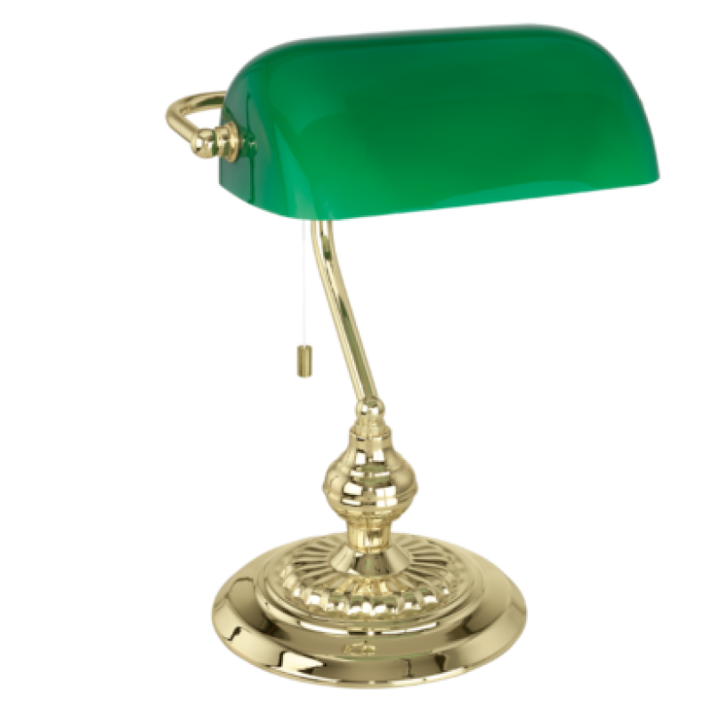EGLO BANKER íróasztali lámpa - zöld - sárgaréz