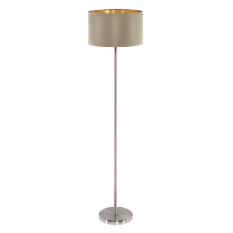 Textil állólámpa E27 60W szürkésbarna Maserlo