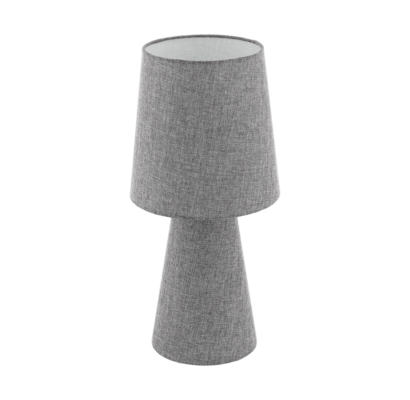 Textil asztali lámpa  szürke Carpara