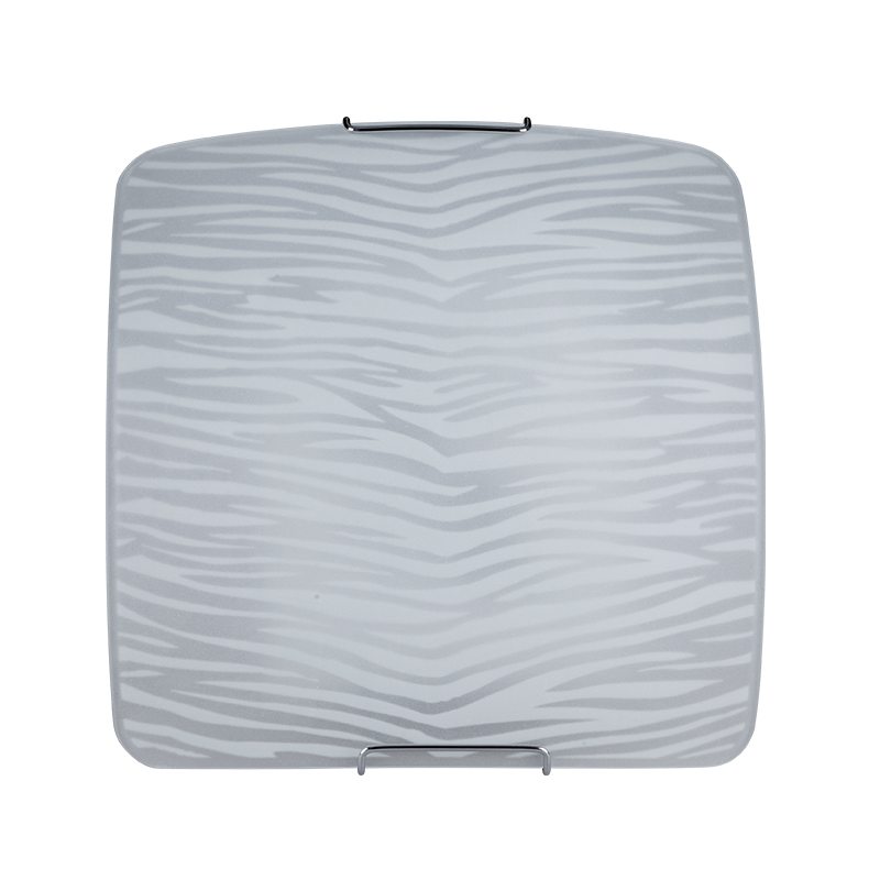 Eros fehér csíkos fali lámpa, négyzet, 2xE27, IP20