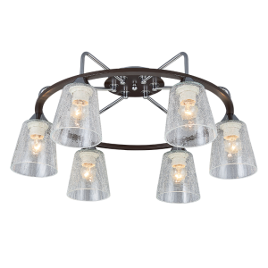 Zory wenge és króm csillár, 6xE27, IP20