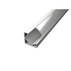 Aluminium sarok LED profil CR1W fehér színű eloxált opál fedővel