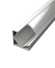 Aluminium sarok LED profil CR1W fehér színű eloxált opál fedővel