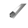 Aluminium sarok LED profil CR2 ezüst színű eloxált víztiszta fedővel