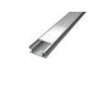 Aluminium LED profil talajba/padlóba süllyeszthető FLOOR ezüst színű eloxált opál fedővel