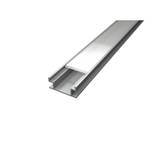 Aluminium LED profil talajba/padlóba süllyeszthető FLOOR ezüst színű eloxált opál fedővel