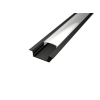 Aluminium süllyesztett LED profil R1B fekete színű , opál fedővel