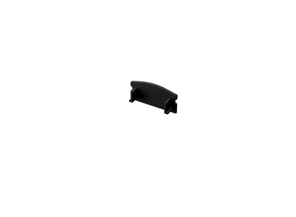 U alakú LED profil SF1B fekete színű víztiszta fedővel