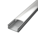 U alakú LED profil SF1S ezüst színű eloxált opál fedővel