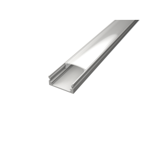 U alakú LED profil SF1W fehér színű eloxált víztiszta fedővel