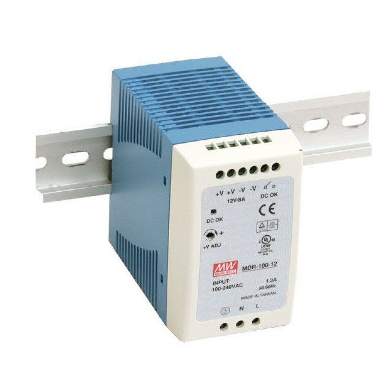 DIN sínre szerelhető LED tápegység Mean Well MDR-100-12 90W 12V