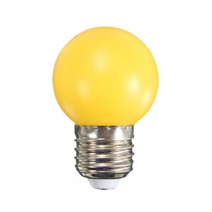 Színes LED lámpa E27 1 Watt Sárga