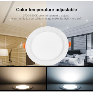 Kültéri színes LED panel, állítható fehér színű, RGB+CCT, 15Watt, IP54, 2700K-6500K, Mi-Light