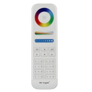 8 csatornás Mi-Light távirányító, RGB, RGBW, RGB+CCT