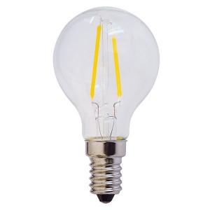 LED lámpa , égő , izzószálas hatás , körte , E14 foglalat , 4 Watt , 300° , meleg fehér