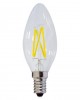 LED lámpa égő, E14 foglalat, gyertya forma, 4 watt, Filament, hideg fehér
