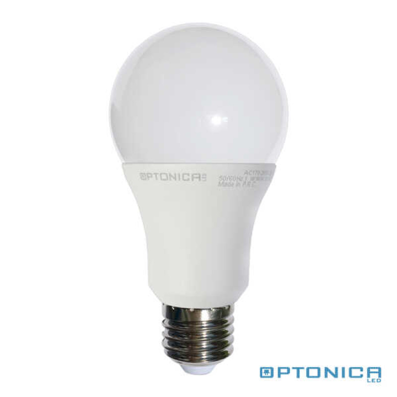 LED lámpa , égő , körte , A70, E27 foglalat , 15 Watt , 270°, meleg fehér, Optonica 