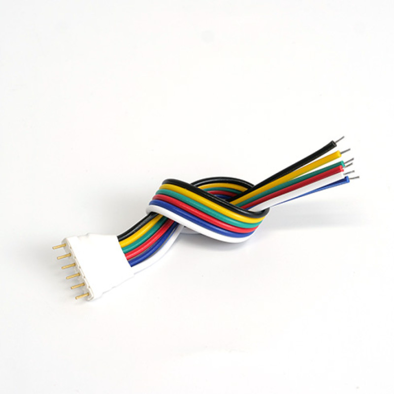 Forrasztható 6 tüskés RGB+CW+WW, csatlakozó RGB+CCT LED szalaghoz 15cm vezetékkel