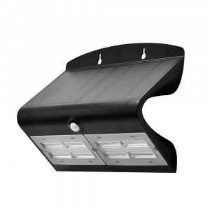 Napelemes LED lámpa 7 Watt mozgásérzékelővel fekete