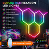 HUGOLED HEXA CORE-5 SPI Digitális Hexagon LED Lámpa szett WIFI és RF vezérléssel 5 Modul- 14505