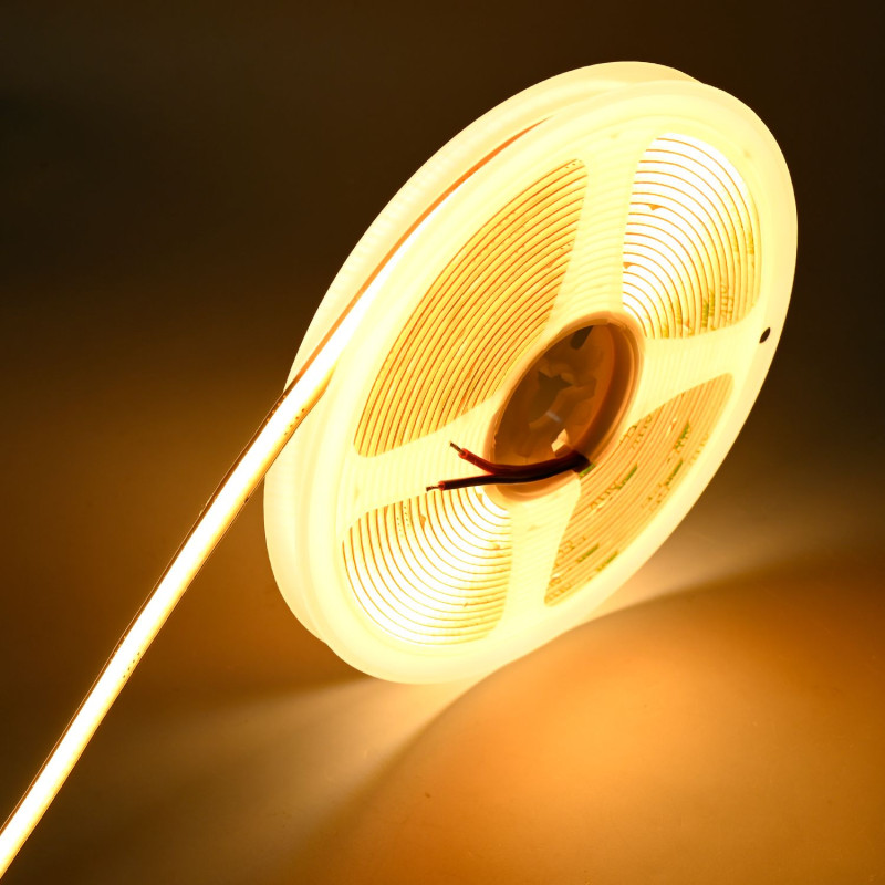 COB LED Szalag Bárhol Vágható 24V 12W 3000K Meleg Fehér Ra90 IP20 - HUGOLED 22101