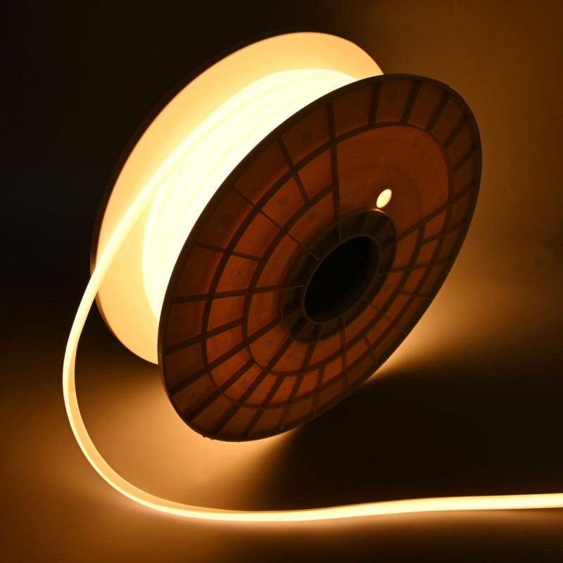 230V Kültéri Opál COB LED Szalag 3000K Meleg Fehér 11W/m IP65 Kültéri - HUGOLED 22109