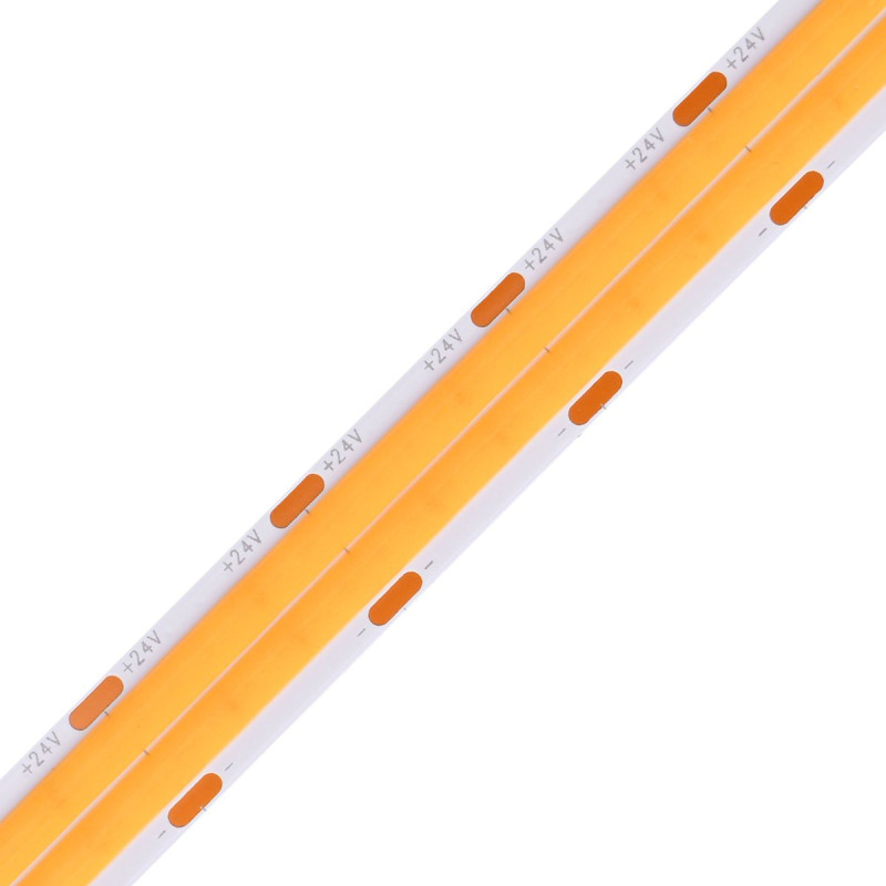 COB LED Szalag 24V 24W/m 1700lm/m 3000K Meleg Fehér CRI90 IP20 12mm - HUGOLED 22112