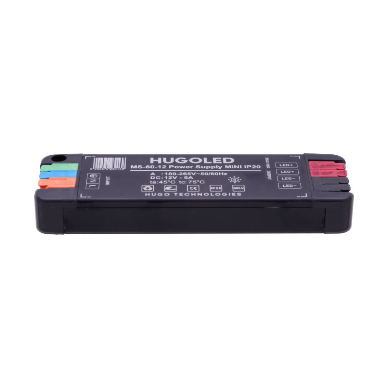 LED Tápegység Beltéri Szuper Mini MS-60-12 IP20 60W 12V - HUGOLED 31102