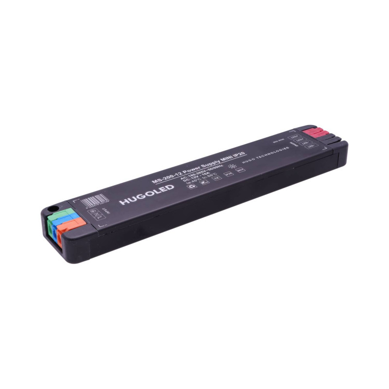 LED Tápegység Beltéri Szuper Mini MS-200-12 IP20 200W 12V - HUGOLED 31105