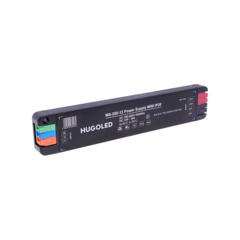 LED Tápegység Beltéri Szuper Mini MS-200-12 IP20 200W 12V - HUGOLED 31105