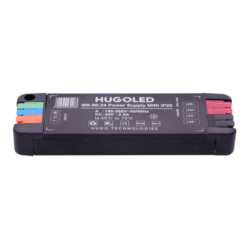 LED Tápegység Beltéri Szuper Mini MS-60-24 IP20 60W 24V - HUGOLED 31107