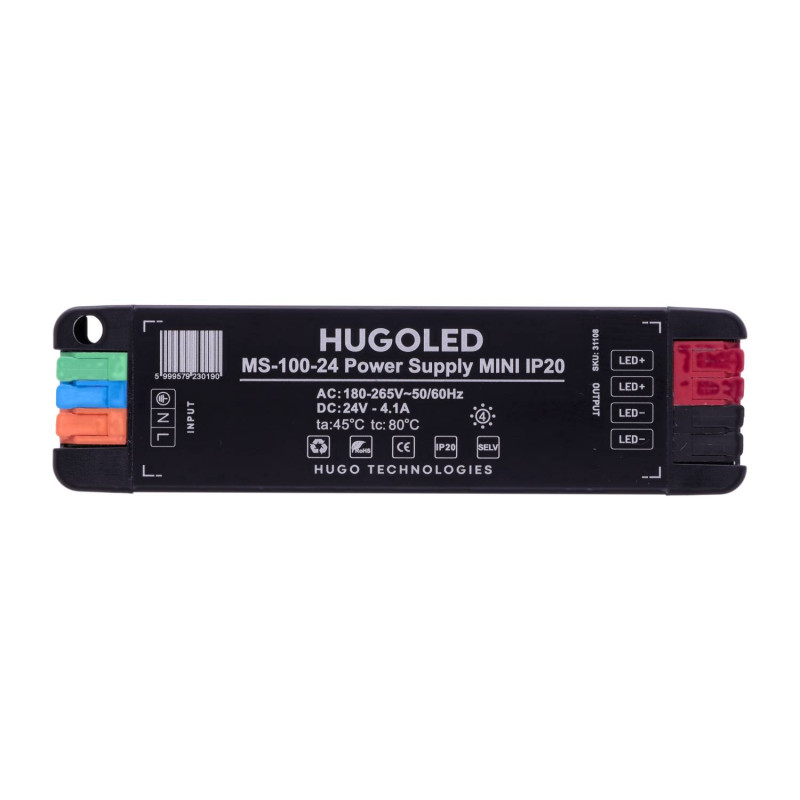 LED Tápegység Beltéri Szuper Mini MS-100-24 IP20 100W 24V - HUGOLED 31108