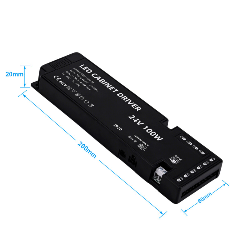 LED Tápegység Bútorvilágításhoz 100W 24VDC Csatlakozó kábellel - HUGOLED 36610