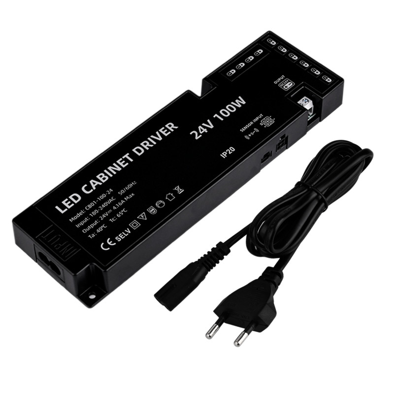 LED Tápegység Bútorvilágításhoz 100W 24VDC Csatlakozó kábellel - HUGOLED 36610