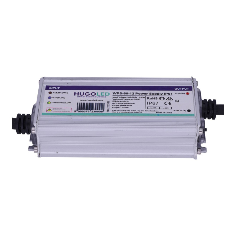 LED Tápegység Vízmentes Kültéri WPS-60-12  IP67 60W 12V - HUGOLED 32101