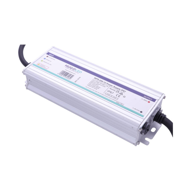LED Tápegység Vízmentes Kültéri WPS-200-12  IP67 200W 12V - HUGOLED 32104