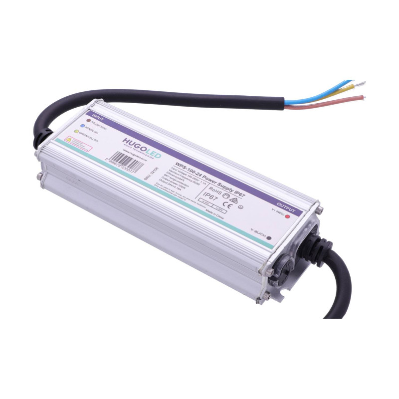 LED Tápegység Vízmentes Kültéri WPS-100-24  IP67 100W 24V - HUGOLED 32108