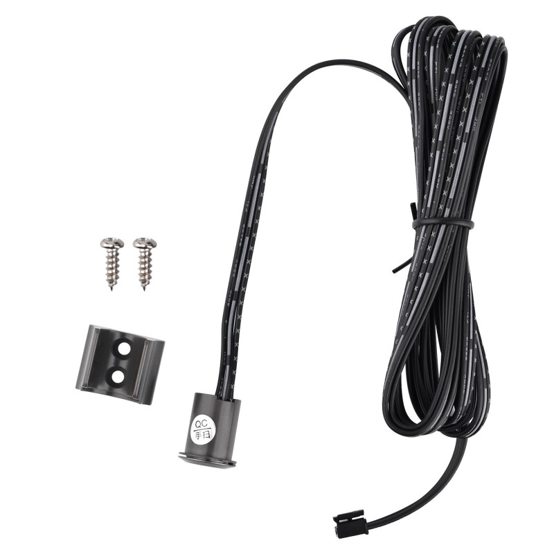 Egyajtós Központi Kapcsoló LED Bútorvilágításhoz 12-24VDC 3-PIN Antracit - HUGOSENSE 36404