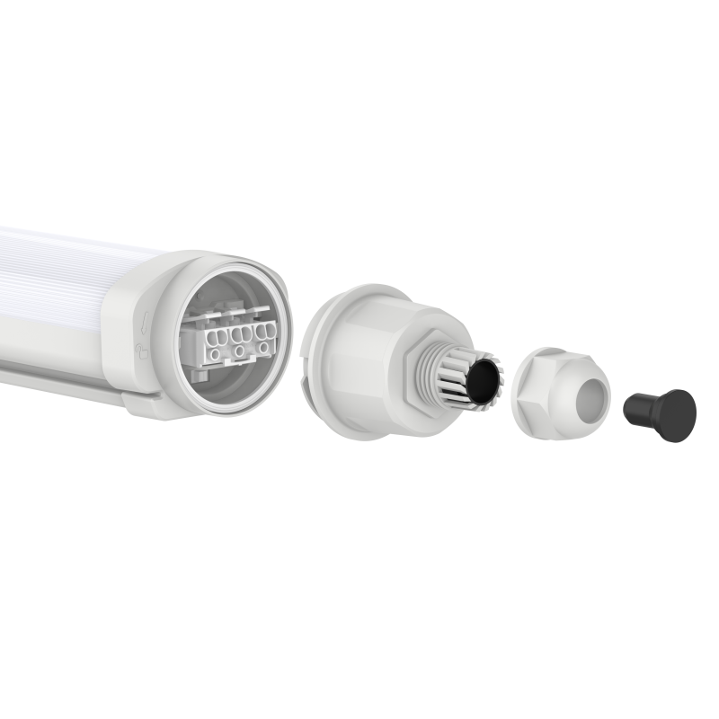 HELIOS Por-és Páramentes sorolható lámpatest 150cm 46W 6000lm CCT állítható (3000K/4000K/5700K) 120° IP65 káprázásmentes - HUGO LED