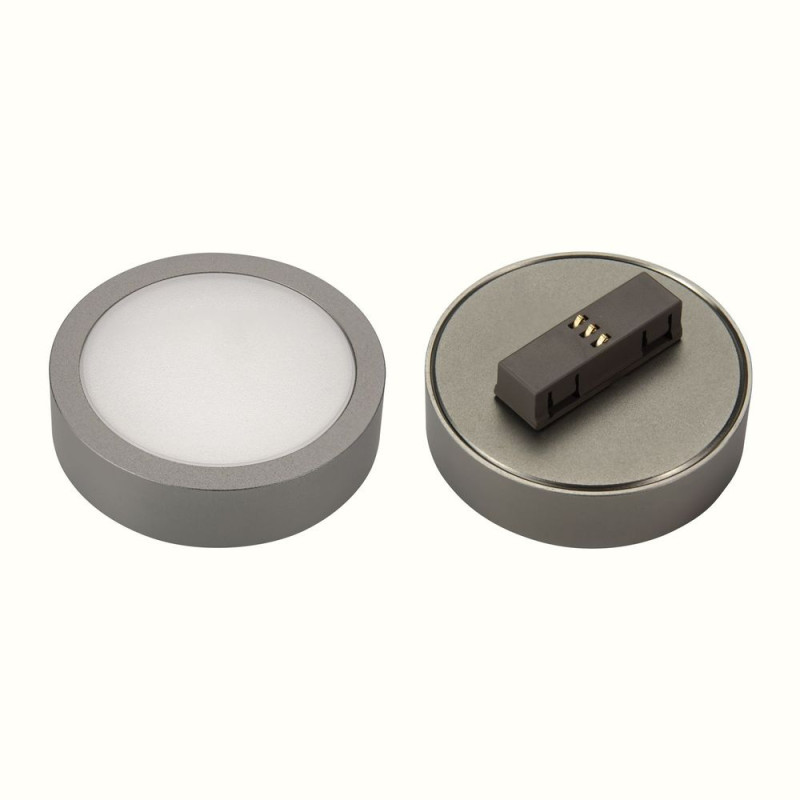 Mikro Sínes Fix Kerek LED Spot Lámpa 4000K Természetes Fehér 1Watt CRI90 Antracit - HUGOLED 15106