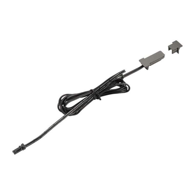Mikro Sínes rendszer tápcsatlakozó Mini AMP csatlakozóval 150CM kábel Antracít - HUGOLED 38406