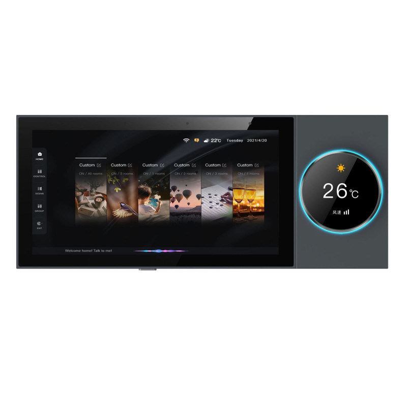 HUGOLED Tuya Smart Knob Okosotthon Központi Panel S3 1440p LCD érintőkijelző, Zigbee, WiFi, LAN, BLE, RS485